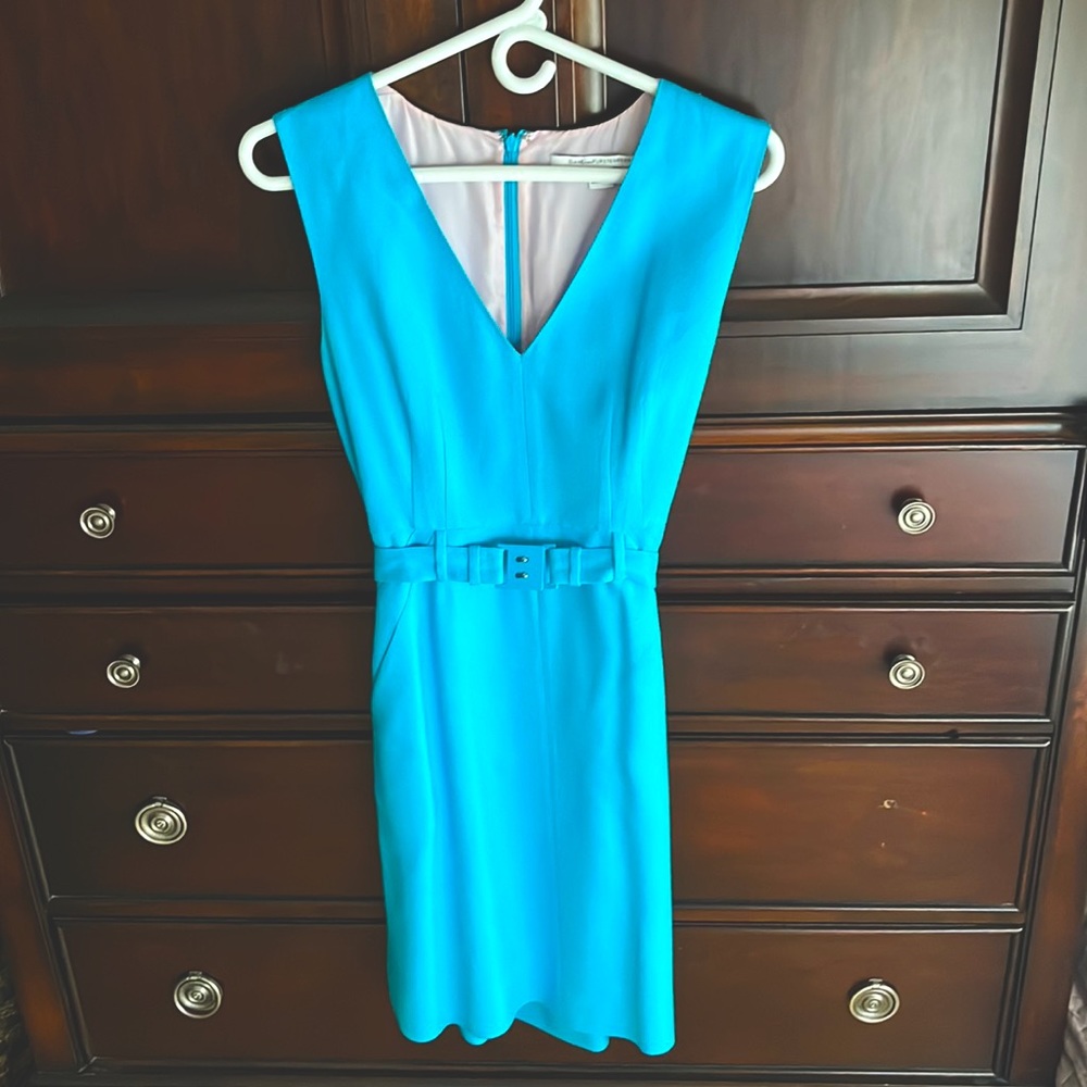 Vintage Teal Linen DVF Dress 👗